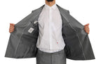 Dolce &amp; Gabbana Black Stretch Crystal Bee Slim Fit Suit