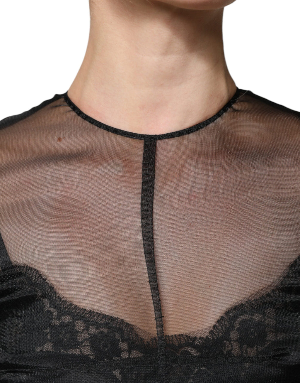 Dolce &amp; Gabbana Black Tulle A-line Midi Cocktail Gown Dress