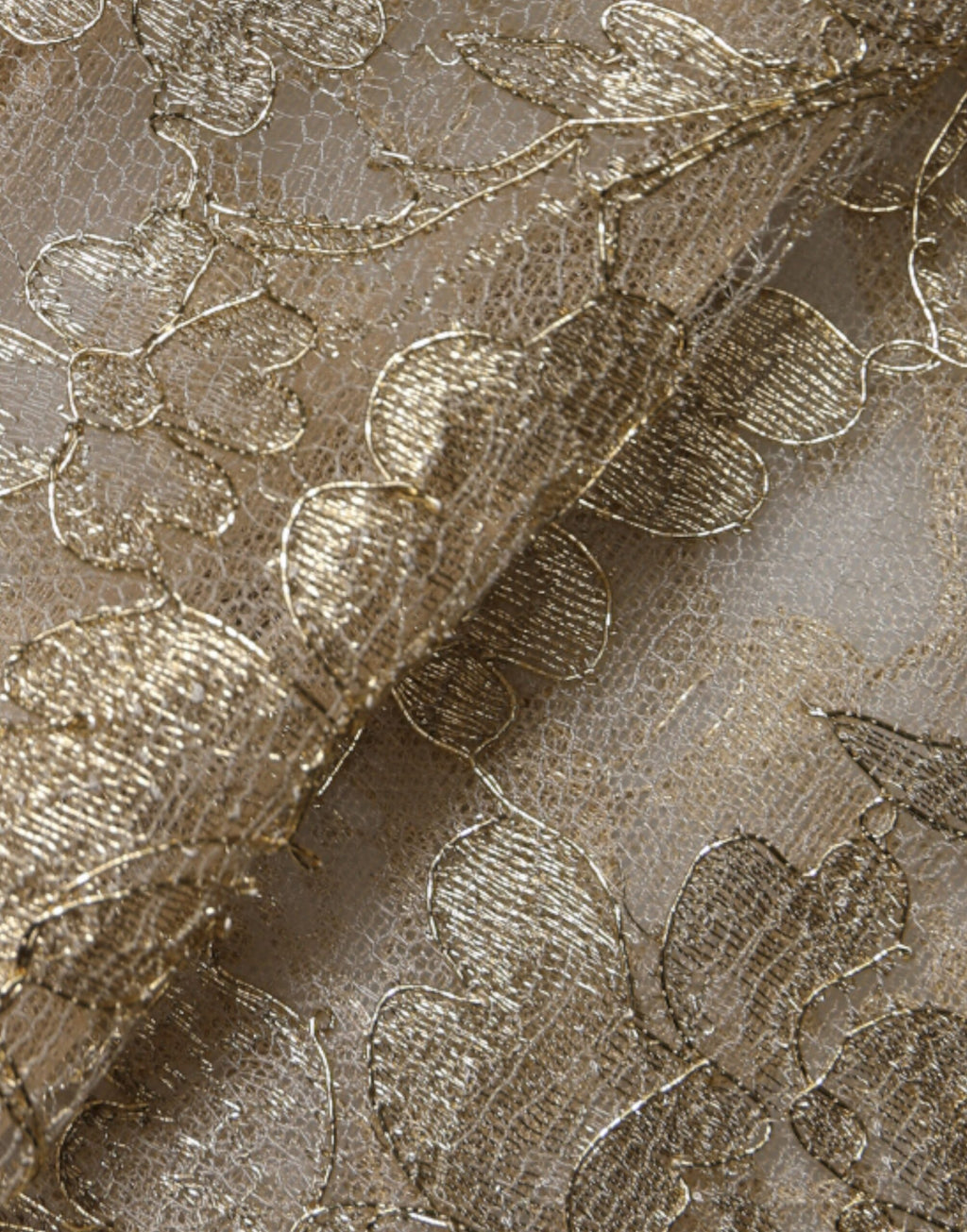 Dolce &amp; Gabbana Gold Floral Lace A-line Sheath Mini Dress