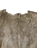 Dolce &amp; Gabbana Gold Floral Lace A-line Sheath Mini Dress