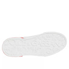 Dolce &amp; Gabbana White Red Portofino Low Top Sneakers Shoes