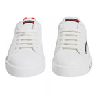 Dolce &amp; Gabbana White Red Portofino Low Top Sneakers Shoes