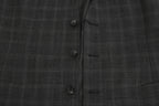 Dolce &amp; Gabbana Gray Wool STAFF Checkered Stretch Vest