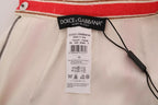 Dolce & Gabbana Multicolor Portofino Stripes Cotton Midi Skirt
