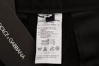 Dolce &amp; Gabbana Black Floral Brocade High Waist Pants