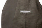 Dolce &amp; Gabbana Black Wool Silk Dress Waistcoat Jacket Vest