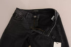Dolce &amp; Gabbana Black Slim Fit Cotton Jeans D&amp;G Pants