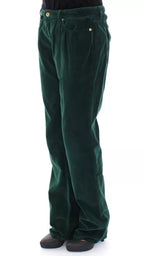 Dolce &amp; Gabbana Green Cotton Corduroys SLIMMY Fit D&amp;G Pants