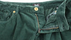 Dolce &amp; Gabbana Green Cotton Corduroys SLIMMY Fit D&amp;G Pants