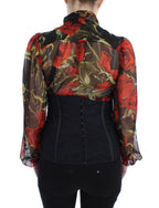 Dolce &amp; Gabbana Black Stretch Corset Waist Strap Belt