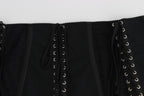 Dolce &amp; Gabbana Black Stretch Corset Waist Strap Belt
