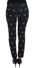 Dolce &amp; Gabbana Blue Key Embroidered Slim Fit KATE Jeans