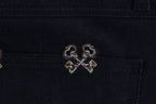 Dolce &amp; Gabbana Blue Key Embroidered Slim Fit KATE Jeans