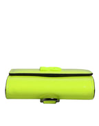 Dolce &amp; Gabbana Yellow Green Bifold DG Logo Neck Strap Cardholder Wallet