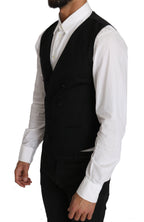 Dolce &amp; Gabbana Gray Wool Double Breasted Waistcoat Vest