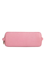 Dolce &amp; Gabbana Pink Leather DG Logo Zip Around Hand Purse Pouch Wallet