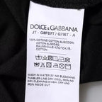 Dolce &amp; Gabbana Black Logo Print Cotton Crew Neck T-shirt