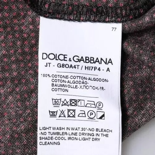 Dolce &amp; Gabbana Red Leopard Cotton Short Sleeves T-shirt
