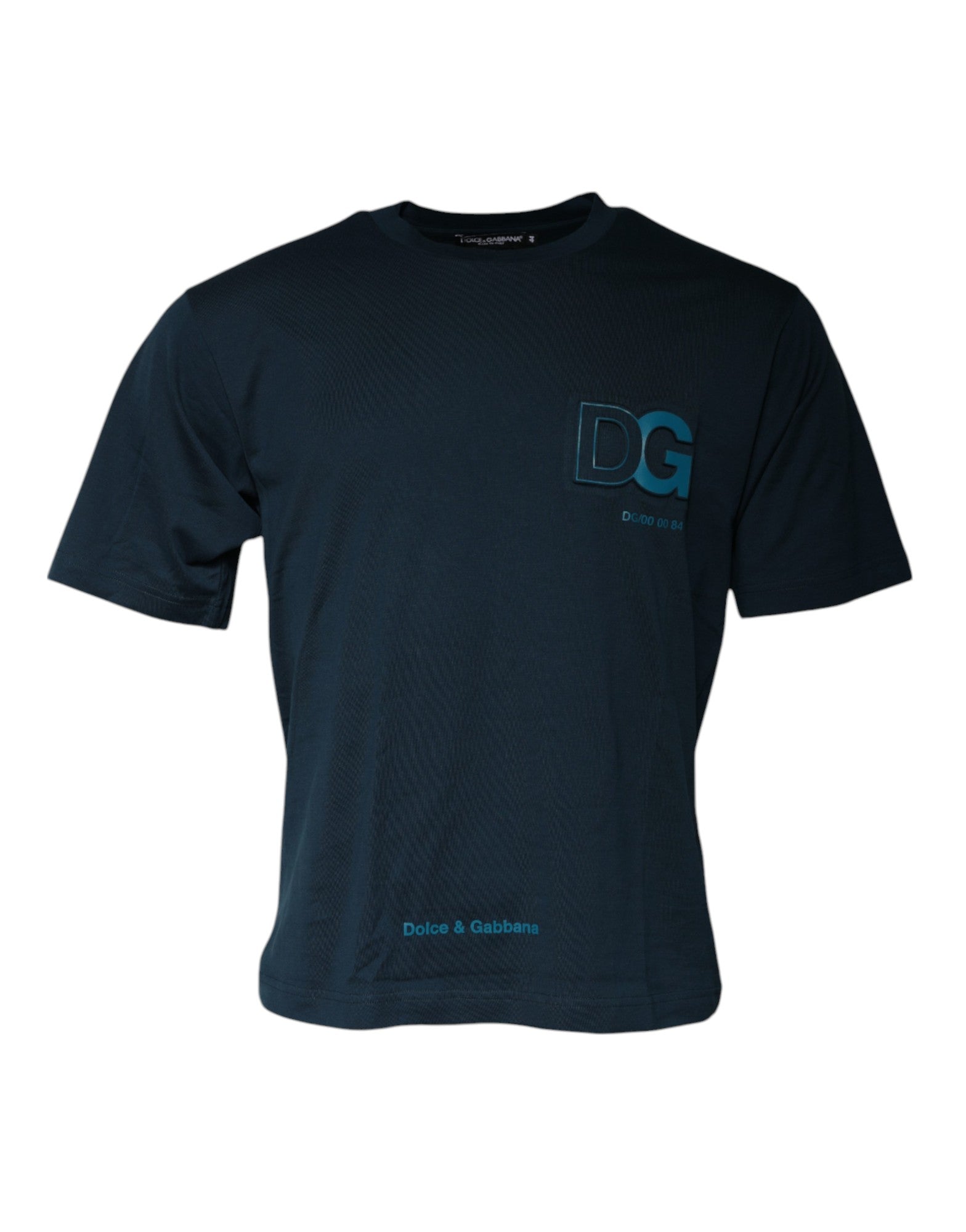 Dolce &amp; Gabbana Blue Logo Crew Neck Short Sleeves T-shirt