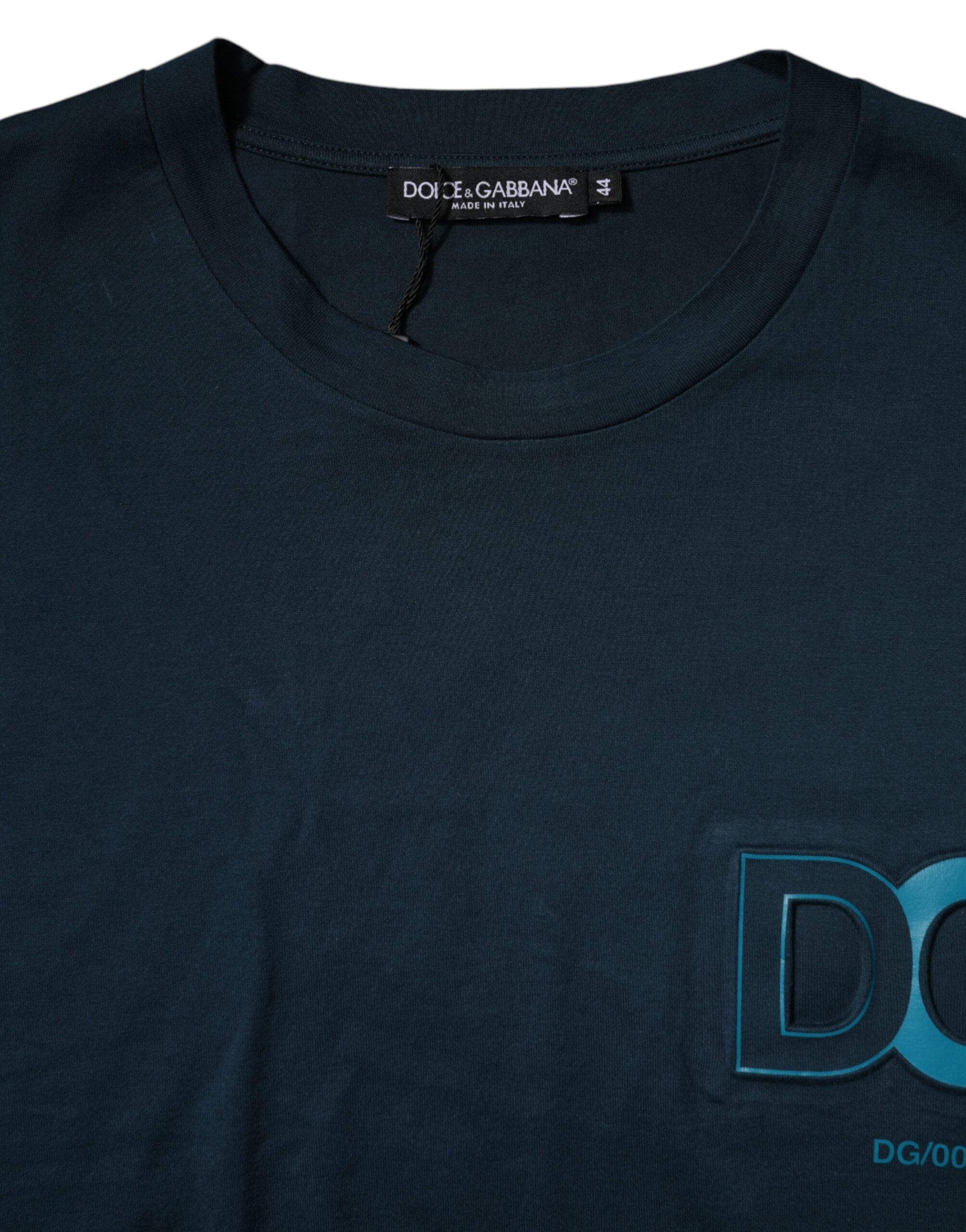 Dolce &amp; Gabbana Blue Logo Crew Neck Short Sleeves T-shirt