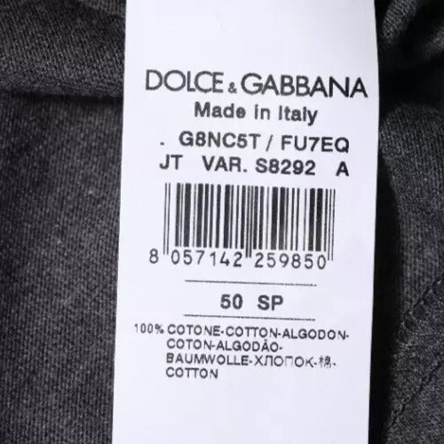 Dolce &amp; Gabbana Dark Gray Crew Neck Short Sleeves T-shirt