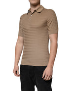 Dolce &amp; Gabbana Brown Collared Short Sleeves Polo T-shirt