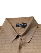 Dolce &amp; Gabbana Brown Collared Short Sleeves Polo T-shirt