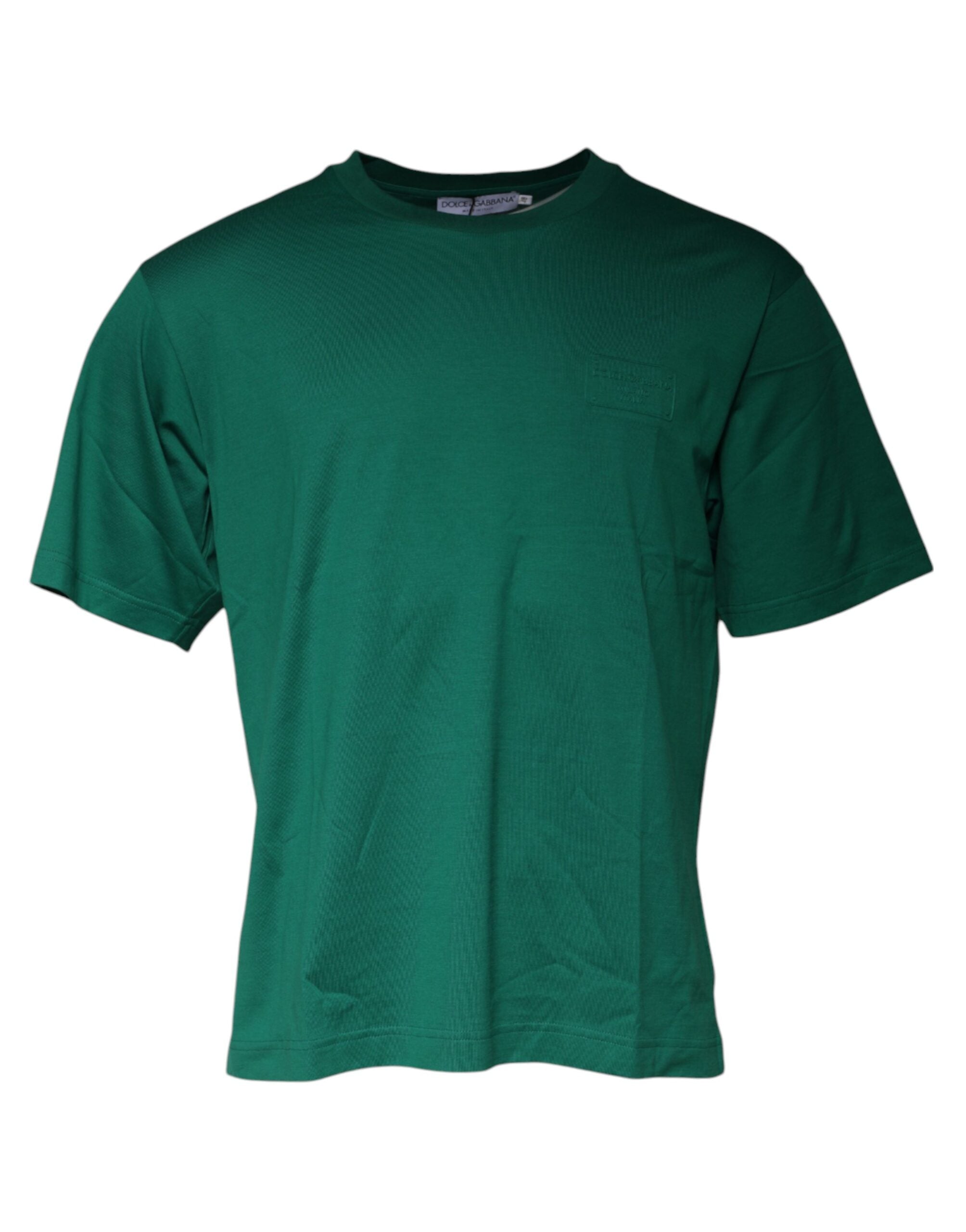 Dolce &amp; Gabbana Green Logo Crew Neck Short Sleeves T-shirt