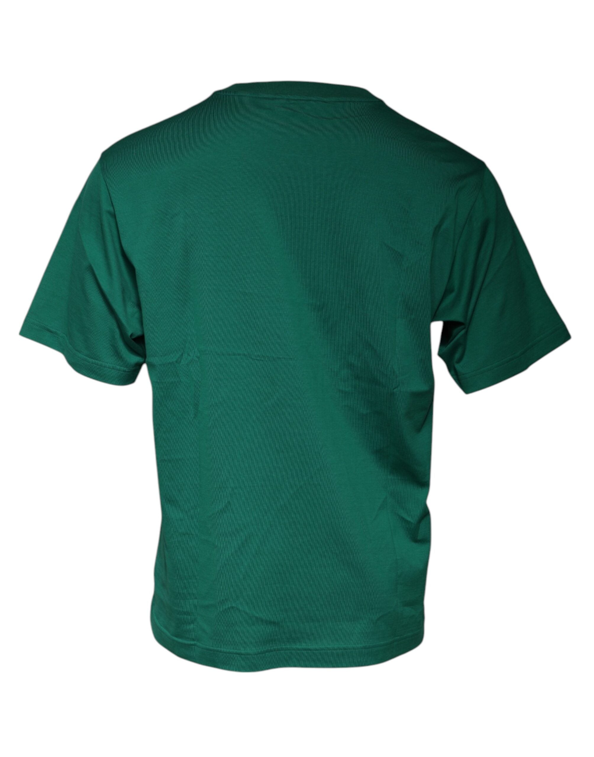 Dolce &amp; Gabbana Green Logo Crew Neck Short Sleeves T-shirt