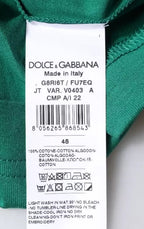 Dolce &amp; Gabbana Green Logo Crew Neck Short Sleeves T-shirt