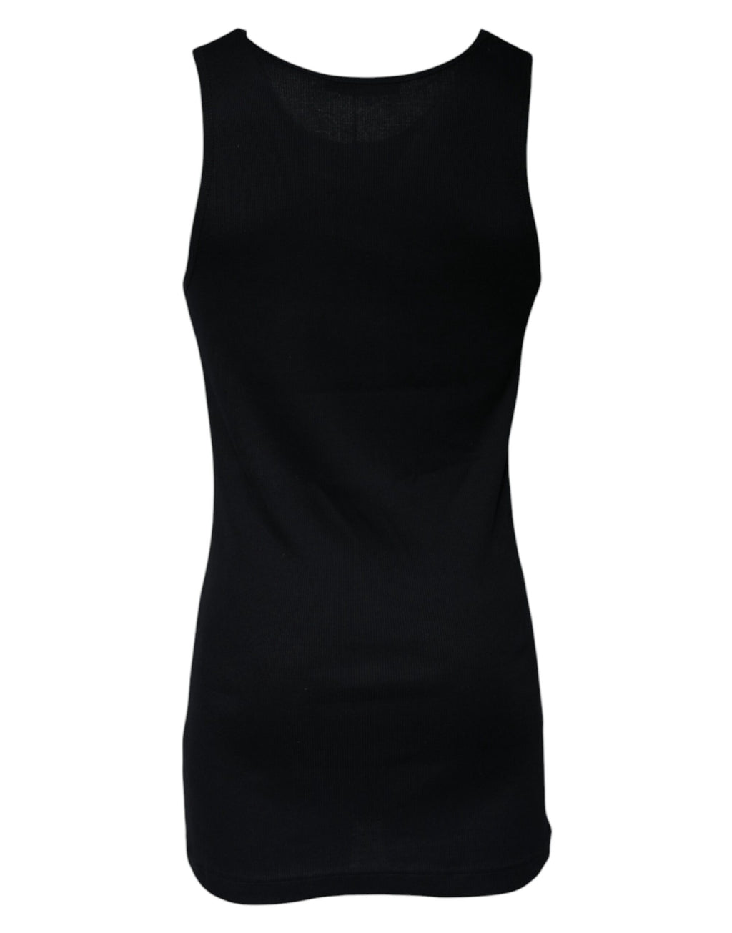 Dolce &amp; Gabbana Black Cotton Sleeveless Round Neck Tank T-shirt