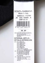 Dolce &amp; Gabbana Black Cotton Sleeveless Round Neck Tank T-shirt