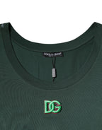 Dolce &amp; Gabbana Green DG Sleeveless Round Neck Tank T-shirt