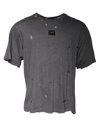 Dolce &amp; Gabbana Gray Logo Crew Neck Short Sleeves T-shirt