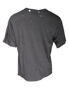 Dolce &amp; Gabbana Gray Logo Crew Neck Short Sleeves T-shirt