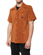 Dolce &amp; Gabbana Hazel Cotton Velvet Button Down Collared Shirt