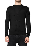 Dolce &amp; Gabbana Black Cashmere Button Down Cardigan Sweater
