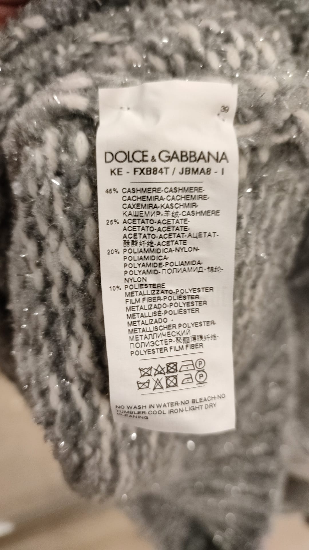 Dolce &amp; Gabbana Gray Cashmere Turtle Neck Pullover Sweater