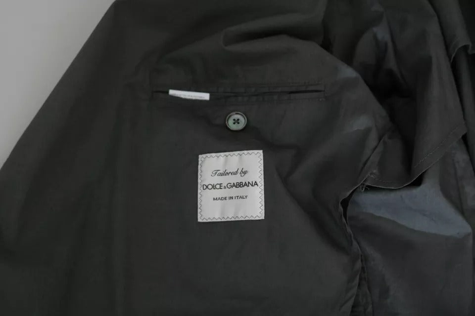 Dolce &amp; Gabbana Gray Cotton Single Breasted Formal Blazer