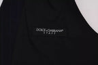 Dolce &amp; Gabbana Blue Waistcoat Wool Stretch STAFF Vest