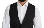 Dolce &amp; Gabbana Black Men Formal STAFF Dress Waistcoat Vest