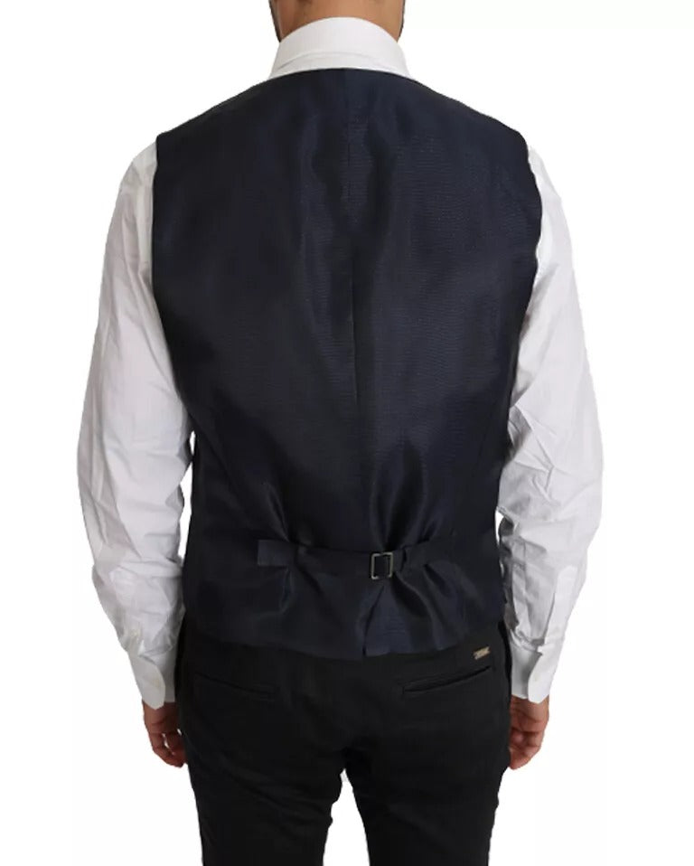 Dolce &amp; Gabbana Blue Wool MARTINI Blazer Vest 2 Piece