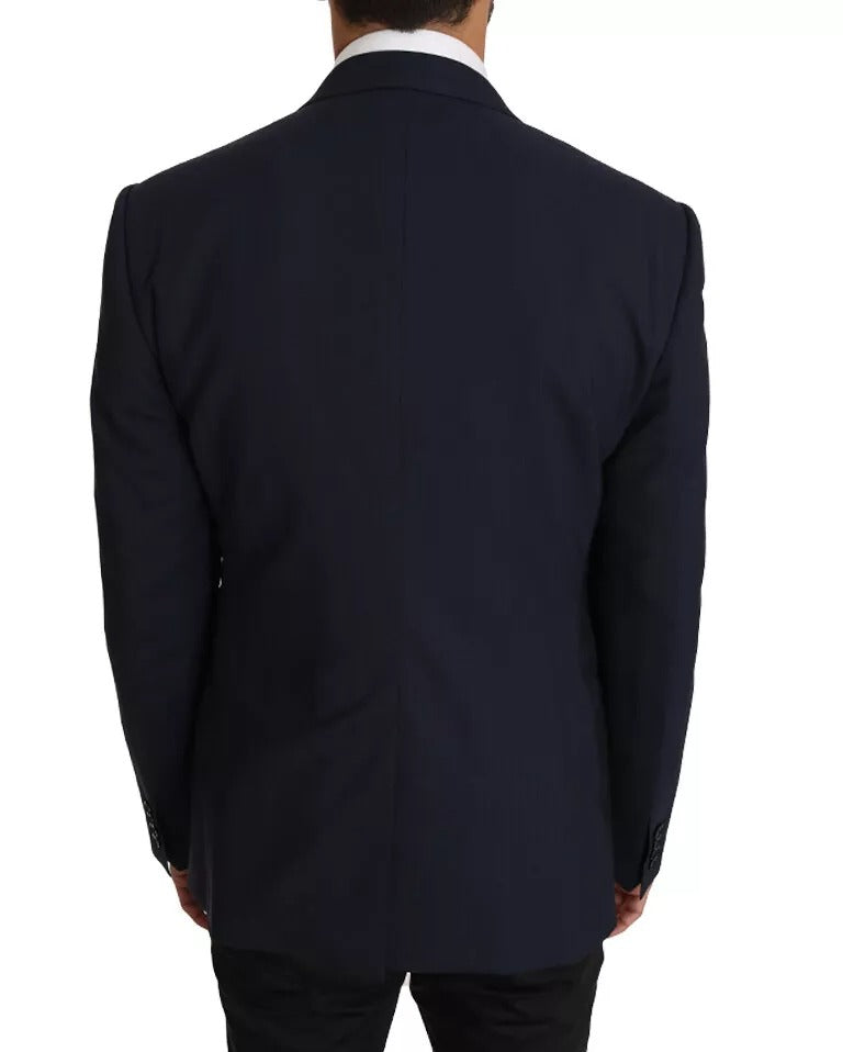 Dolce &amp; Gabbana Blue Wool MARTINI Blazer Vest 2 Piece