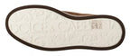 Dolce &amp; Gabbana Brown Suede Logo Low Top Sneakers Men Shoes