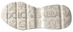 Dolce &amp; Gabbana White Beige Leather Sport DAYMASTER Shoes Sneakers