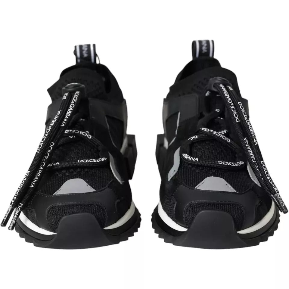 Dolce &amp; Gabbana Black White Logo Sorrento Mens Sneakers Shoes