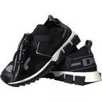 Dolce &amp; Gabbana Black White Logo Sorrento Mens Sneakers Shoes