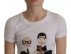 Dolce &amp; Gabbana White #DGFamily Patch Top Cotton T-shirt