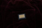 Dolce &amp; Gabbana Bordeaux Velvet Stretch Slim Fit Pants