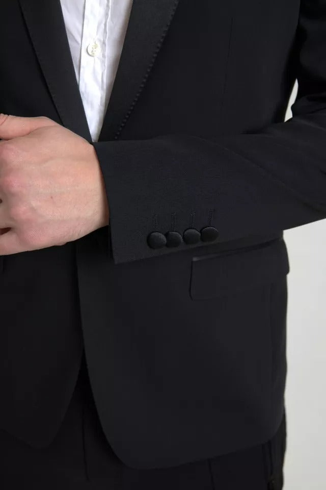 Dolce &amp; Gabbana Black Wool Single Breasted MARTINI Blazerclothing